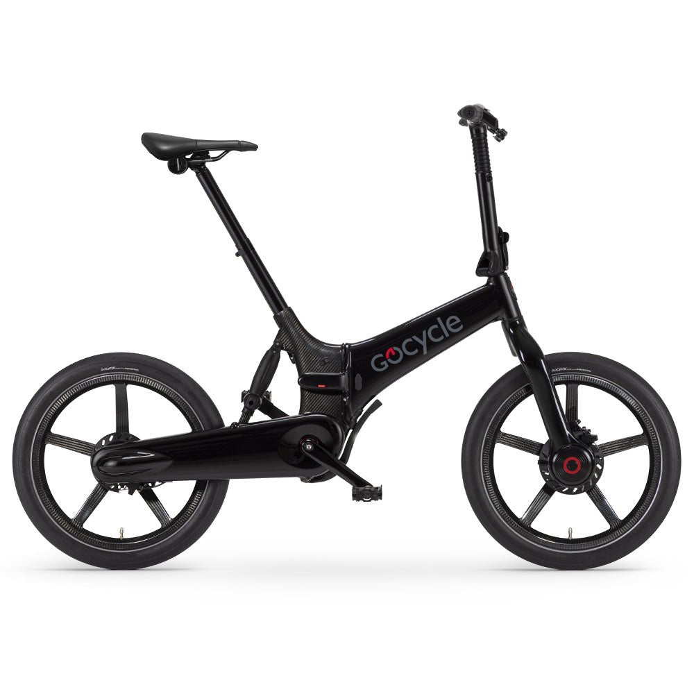 GoCycle G4i+ - Gloss Black (side view) - Sevenoaks Electric Bikes