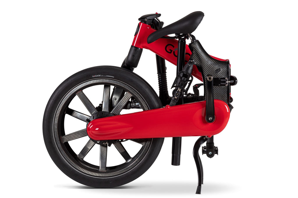 GoCycle G4i+ - Red (fold view) - Sevenoaks Electric Bikes