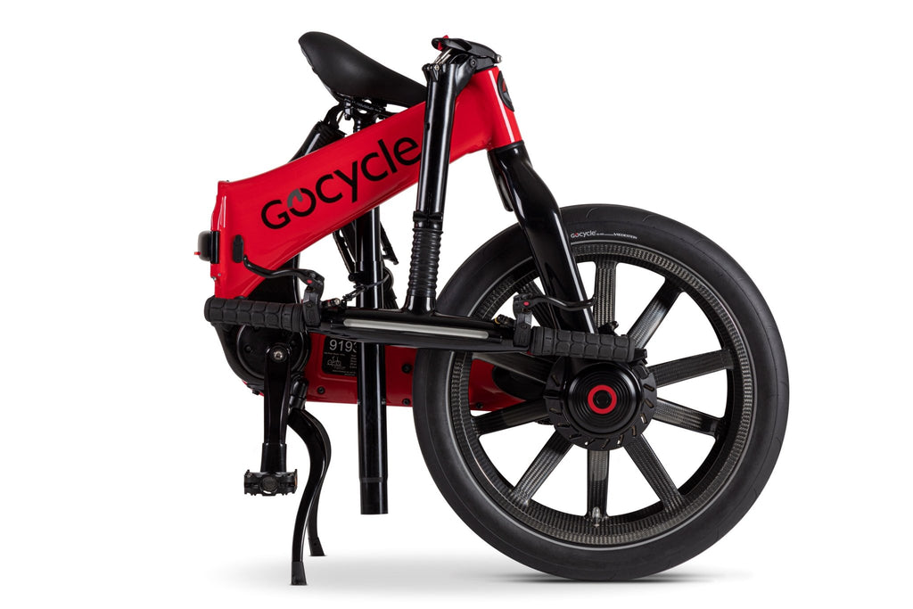 GoCycle G4i+ - Red (fold view) - Sevenoaks Electric Bikes