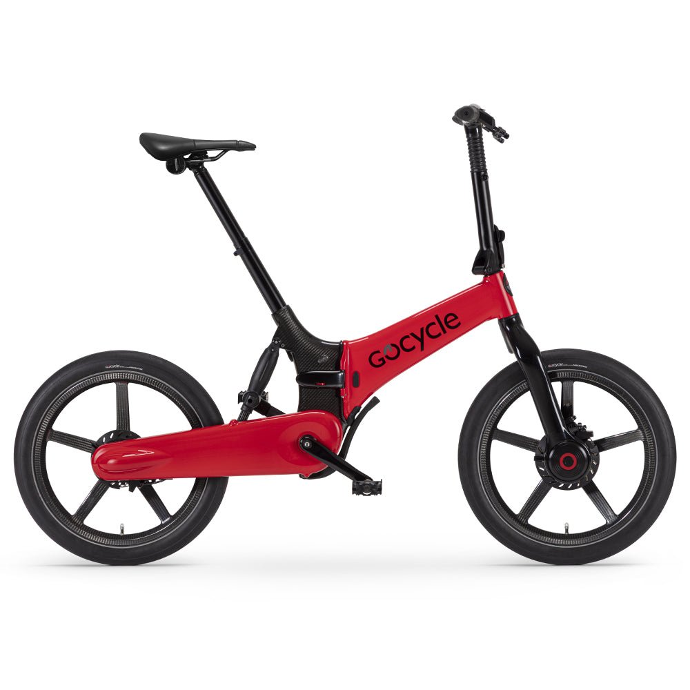 GoCycle G4i+ - Red (side view) - Sevenoaks Electric Bikes